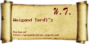 Weigand Teréz névjegykártya